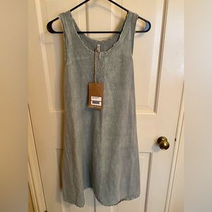 Linen Othilla Smock Dress in Concrete COPY